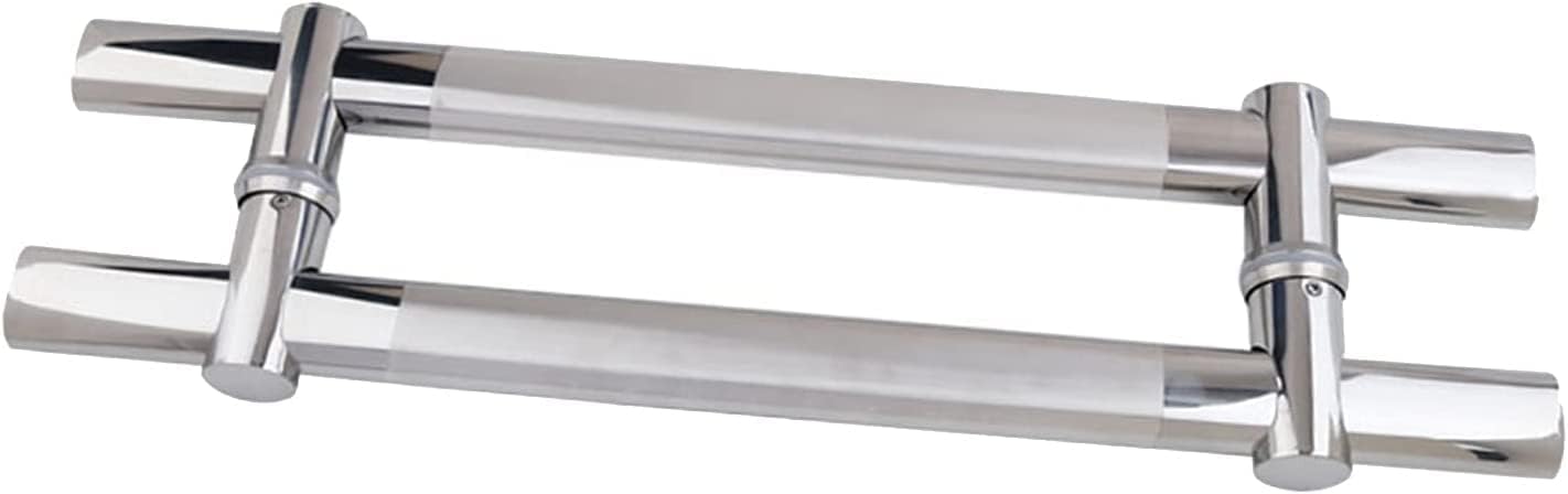 VIGANI Shower Glass Door Handle Pull Handle,Door Handle knob,Push and Pull Shower Door Handle Stainless Steel Hole Center Spacing Adjustable Sets, (Size : 800mm) (Size : 700mm)
