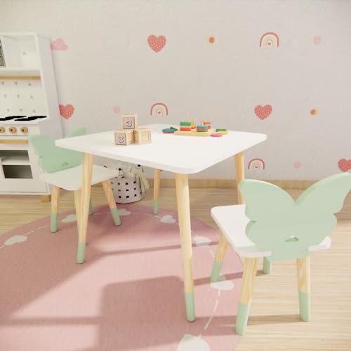 Mesa Infantil de Madeira - Verde Claro