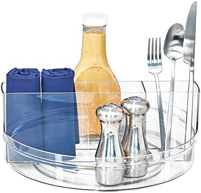 iDesign 71980 Crisp BPA-Free Plastic Rotating Tabletop Organizer, 11.54" x 11.54" x 4.66", Turntable
