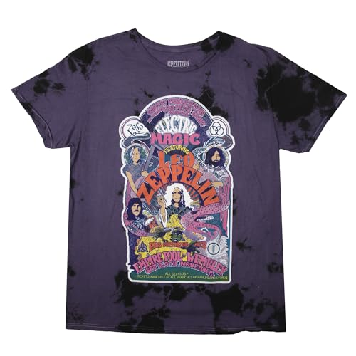 Led Zeppelin Electric Magic Colors T-Shirt - Sparse Purple Black Cloud Wash