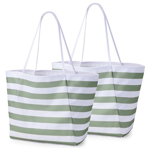 Image of KALIDI Beach Tote Bag Women Large Waterproof Sandproof Shoulder Handbag Packable Grocery Bag Hobo Purse for Picnic Vacation