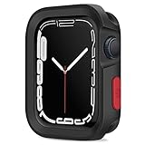 Amizee Rugged Case Compatible with Apple Watch Case Series 8/7 45mm Series 6/SE/5/4 44mm, Soft TPU S
