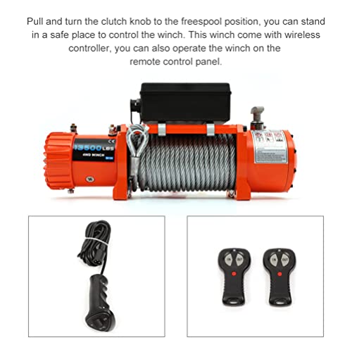 Winche eléctrico SCITOO 13500Ibs 24V 4WD ATV UTV miniatura 2