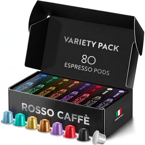 ROSSO CAFF&Egrave; Espresso Coffee Pods for Nespresso Original...