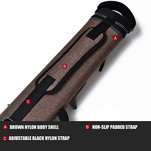 Collapsar 2X4 Hard Pool Cue Oval Billiard Stick Carrying Case(Several Colors Available) #TOP3