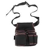 CINTURÓN FLEXIBLE: Bolso para la cintura con bolsa de herramientas separada por electricista con correa de hebilla ajustable, muy conveniente para operar para diferentes necesidades.