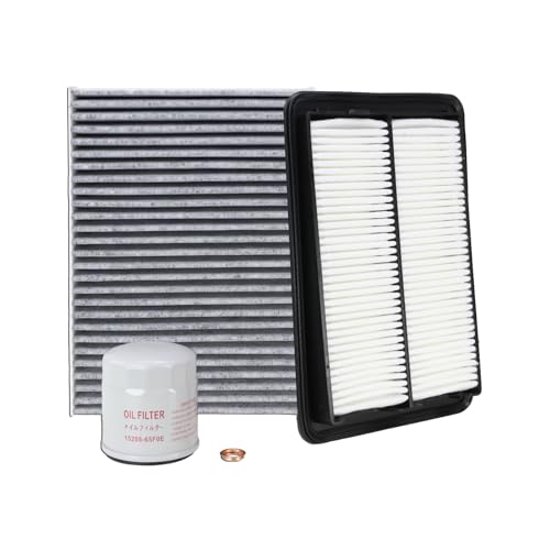 & 15208-65f0e Oil Filter & 27277-4ba0a Cabin Air Filter Fits For 2014-2021 Nissan Rogue 2.5l, 2017-2019 Rogue 2.0l Hybrid, 2017-2022 Rogue Sport 2.0l