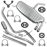 Dans le kit avec le pot d'echappement, vous recevrez des éléments de montage de haute qualité provenant d'entreprises réputées. Cintres en caoutchouc d'échappement EPDM de haute qualité, qui ne se fissure pas, ne s'étire pas et ne se déforme pas