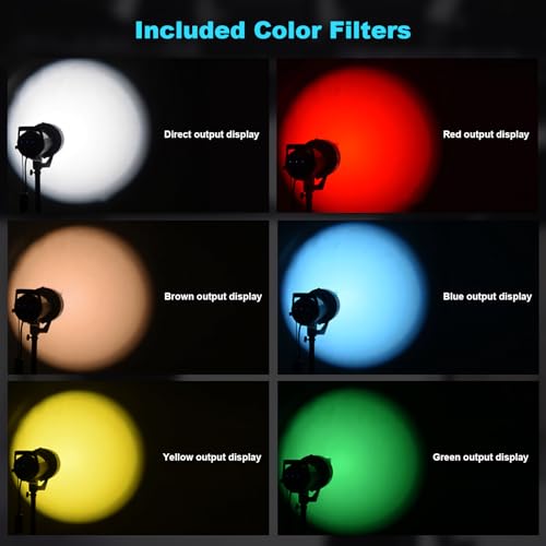 Soonpho Optical Snoot Bowens Mount Projector Attachment Kit with 8 Gobos Color and 10 Graphic Inserts, for Studio Strobe Light Flash Light Snoot Light Shaping and Creative Shooting