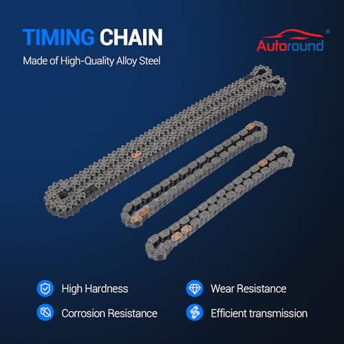 Autoround Engine Timing Chain Kit [4.0L V6] Fit for Nissan Frontier 2005-2015 / Pathfinder 2005-2012 / Xterra 05-15 / NV1500 12-19 / NV2500 12-17 / NV3500 12-17, Suzuki Equator 09-12, Replace# TK3042 by Autoround - Image 4