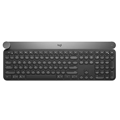 Logitech Craft Kabellose Tastatur, Bluetooth & 2.4 GHz Wireless Verbindung, Programmierbarer Drehregler, Automatische Tastenbeleuchtung, Multi-Device, PC/Mac/Laptop, Deutsches QWERTZ-Layout - Schwarz
