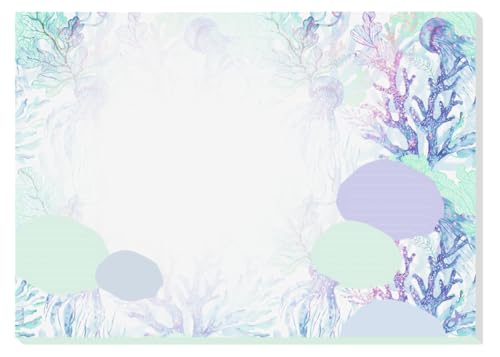 SIGEL JS104 Sous-main en papier détachable, format A3, 30 feuilles, végétalien, en papier durable, joli design Underwater Miracles