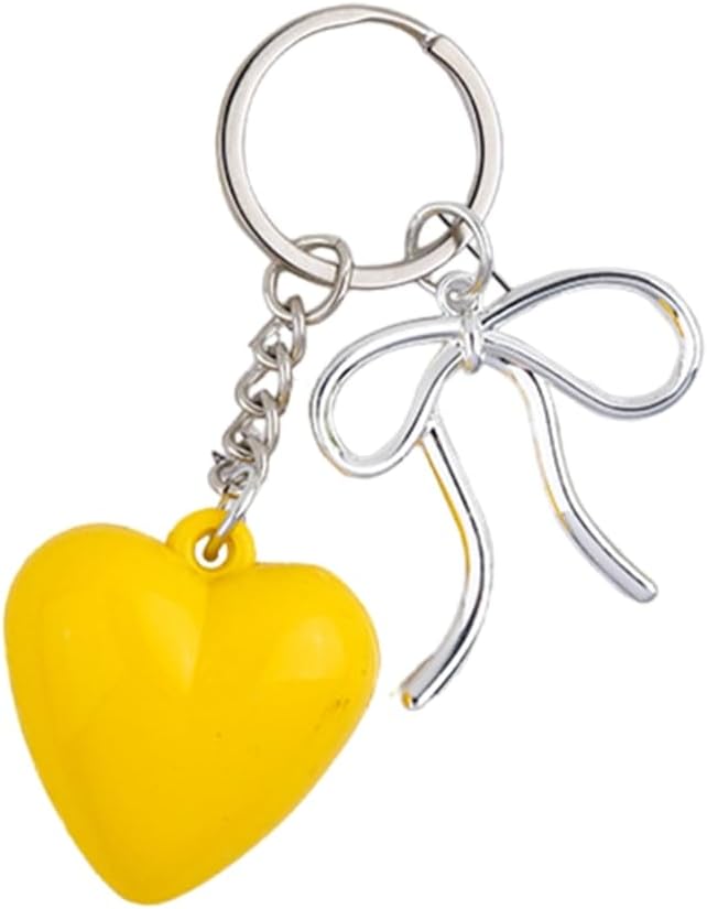 Lovely Butterfly Bowknot Keyring Eye Catching Resin Craft Keycahin Pendant Charm Fashion Accessories Gift for Girls