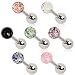 7 316L Surgical Steel Cartilage Earring with UV Metallic Glitter Ball