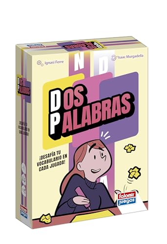 Dos Palabras | Juego de Mesa Familiar y de Amigos para Formar Palabras, Velocidad y Estrategia | Incluye Cartas, Bloc y Lápices | para niños a Partir de 9 años | Falomir Juegos