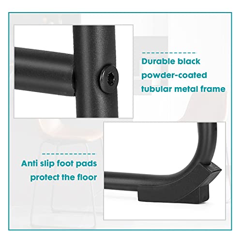 Edx Bar Stools Set Of 2, Counter Height Bar Stools, Bar Chairs,26 Inch Armless Dining Chairs With Metal Legs And Footrest, Whiskey Brown #TOP4