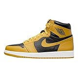 Jordan 1 Retro High Pollen Yellow Black Men's Basketball 555088-701 (Pollen, Numeric_10)