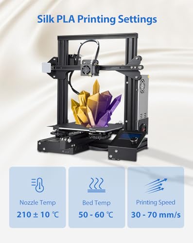 Image of DURAMIC 3D Silk Dual Color PLA Filament Shinny High Gloss Finish 1.75mm | 3D Printing Filament with Cardboard Spool,No-Tangling Neatly Wound Dimensional Accuracy 99% + /- 0.03mm 1KG Silk Gold Purple