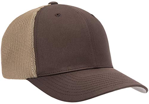 Image of Flexfit Unisex Mesh Fitted 2-Tone Trucker Hat, One Size