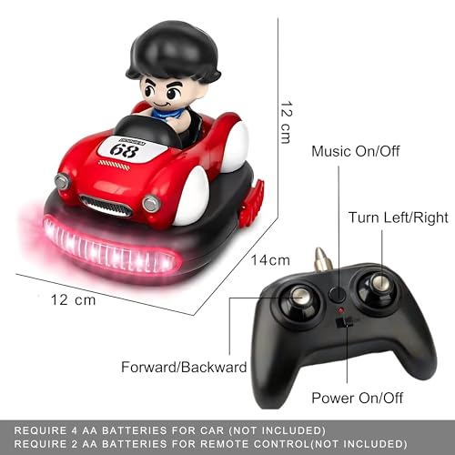 Image of RC Bumper Cars Set of 2 with Ejecting Drivers, 360 Drift 2 Player RC Bumper Car for Kids, Two Player Remote Control Car Battle Bumpers Toy with Music, Battle Bumper Cars for Kids and Adults