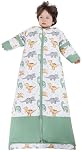 Chilsuessy Baby Sleeping Bag 2.5 Tog Winter Sleeping Sack Wearable Blanket Kids,Adjustable Length,Removable Sleeves,Toddler Sleeping Bag for Boys Girls, 2.5 Tog/Dinosaur, 120cm/3-6 Years