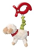 Lustiger Anhänger mit Vibrationsrassel für Babys im ersten Lebensjahr, Fröhliches Schaf, Ideal zur Anbringung mittels Klammer am Kinderwagen, Baby-Aktiv-Center oder Babyschale - Ein schönes Geschenk zur Geburt oder Taufe