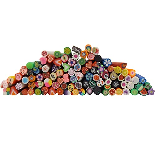Warm Girl 100 Pcs/Set 3D Nail Art Canes Stick Rods Polymer Clay Stickers Nail Decoration For Acrylic Uv Gel Manicures Set #TOP3