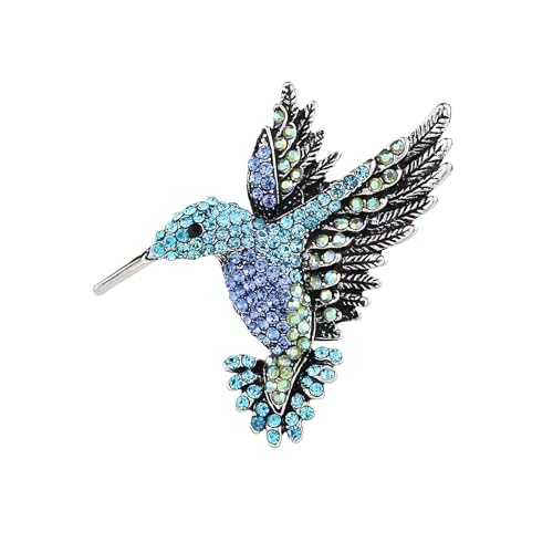 Bird Hummingbird Brooch for Women - Elegant Vintage Hummingbird Rhinestone Bird Pin Jewelry for Women