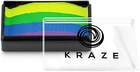 Kraze FX Dome Stroke - Anthem (25 gm), Professional 1-Stroke Split Cake, Hypoallergenic, Non-Toxic, Water Activated Face & Body Painting Makeup Supplies for Sensitive Skin, Kid Safe, Adults