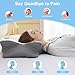 HBYGE Memory Foam Pillows, Ergonomic Pillow for Neck Pain Relief, Bed Pillow for Sleeping, Cervical Neck Pillow for Side, Back, Stomach Sleeper with Cool Pillowcase, Side Sleeper Pillows for Adults