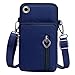 Godom Rucksack Damen Bauch Taschen Kinder Mode Damen Kopfhörer Loch Reißverschluss Schulter Handtasche Messenger Bag Handytasche Leder Taschen Damen Schwarz