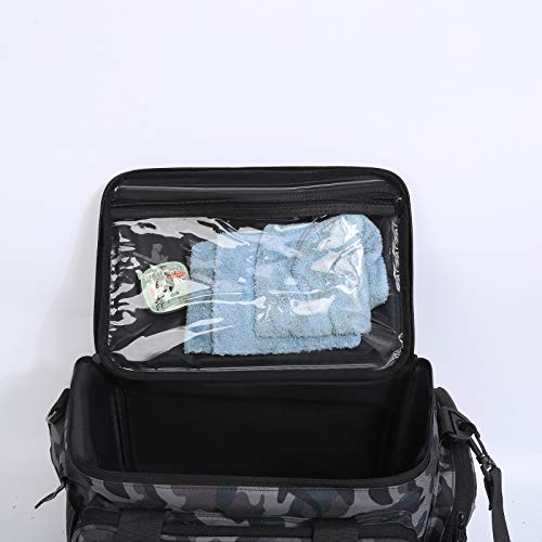 Mochila de pesca de 15 * 11 * 9,8 polegadas, bolsa de equipamento de pesca de tecido Oxford 600d, bo