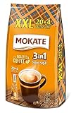 MOKATE XXL mit Brauner Zucker 3-in-1 Sticks, löslicher Bohnenkaffee, mit Creamer & Zucker & Kokosöl, Instant-Kaffee aus gerösteter Kaffeebohnen, koffeinhaltig 408g (24 x 17g)