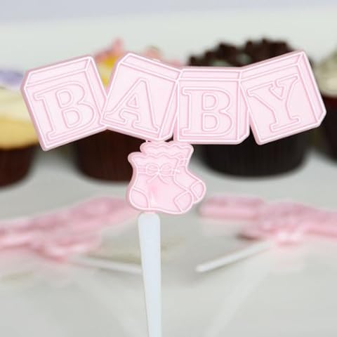 "BABY" Blocks and Bootie Pick - Pink (24 Count) Cover