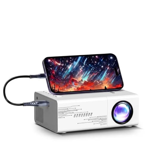 Mini proyector inteligente para duplicar pantalla de móvil sin cables en casa