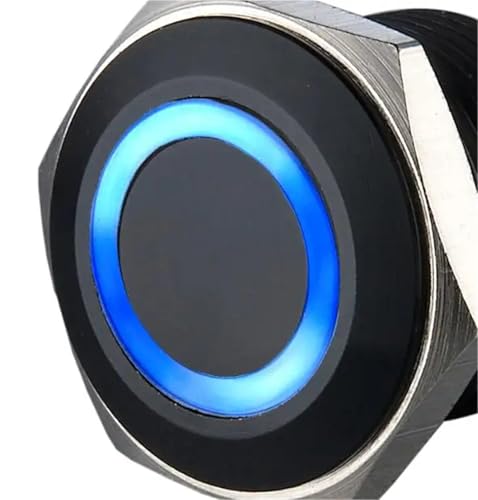 Interruptor de botón pulsador 24V 19mm con enclavamiento 1NO1NC