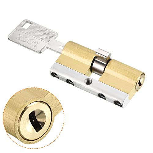PATIKIL 32.5/32.5 (65mm Overall) European Double Lock Cylinder, Door Cylinder Lock with 8 Keys for Wooden Doors Aluminum Doors - Image 4