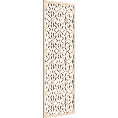 Image of Lake Decorative Pierced Fretwork Wood Wall Panels, 23 3 /8 inchW x 59 3 /8 inchH x 1 /4 inchT, Red Oak