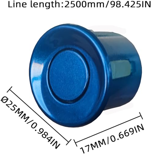 Image of LCD Parking Sensor Kit - Displays Data on Original Screen, Easy Rear Installation, Compatible with All Camera Formats (AHD, CVBS), 18 Probe Colors to Match Any Vehicle(Blue)