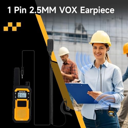 Retevis RB48 Floating Walkie Talkies for Adults, with G-Type Earpiece, Advanced Triple Proof,MIL-STD-810H,Support VOX, 2000mAh, Emergency Alert, Vibration Reminder, Heavy Duty Two Way Radios(2 Pack) - 3