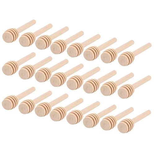 Sunicon 24 Pcs Honey Dipper Sticks, Mini Wooden Honeycomb Stick, Lightweight Small Honey Spoons Stirrer Stick for Honey Jar Dispense Drizzle Honey and Wedding Party Gift