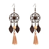 Remarquablement légères avec un poids de seulement 9 grammes, ces boucles d'oreilles garantissent un confort optimal tout au long de la journée malgré leur taille imposante. La palette de couleurs polyvalente cuivrée et beige s'accorde parfaitement avec les tenues décontractées de la journée comme avec les tenues de soirée, tandis que le mouvement gracieux des pampilles ajoute une touche de sophistication supplémentaire.