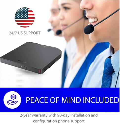 Buffalo 6X Portable Blu-Ray Drive, Taa-Compliant, Read/Write, Plays And Burns Bd/Dvd/Cd, Usb 3.2 (Gen 1) Type-A/Type-C, Compatible With Mac/Pc/Win 8 / Win 10 / Win 11 / Laptop/Desktop #TOP3