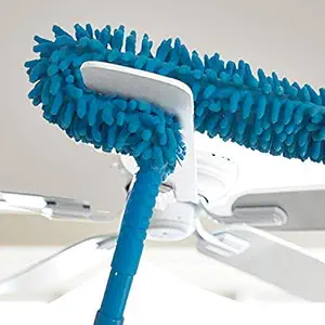 Rolozy Foldable Microfiber Fan n mop for Quick and Easy Cleaning of Home, Kitchen, Car, Ceiling, and Fan Dusting Office Fan Cleaning Brush with Long Rod (Standard)