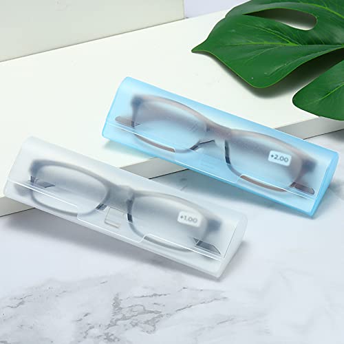 Image of 6 Pieces Plastic Glasses Case, Portable Translucent Eyeglasses Case, Spectacle Case, Eyewear Protector Box, Sunglasses Protector for Students, Kids, Travel Size, (XCSDCAD15663)