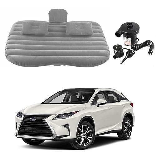 Image of Oshotto Multifunctional Car Travel Bed Mattress with Two Air Pillows, Car Air Pump Compatible with Lexus RX (Grey)
