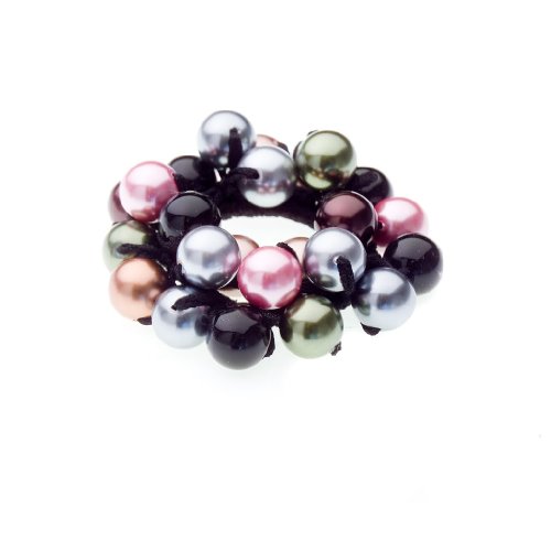 Caravan Mixed Metlaized Beads Highlights This Wonderful Eye Stopper Elastic Ponytail