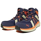 [プーマセーフティー] ユーロモデル EU RIVAL BLUE 63.504.0 オレンジ 27.0cm 安全靴 作業靴 メンズ レディース 紐靴 ミッドカット ミドルカット スニーカー JSAA規格