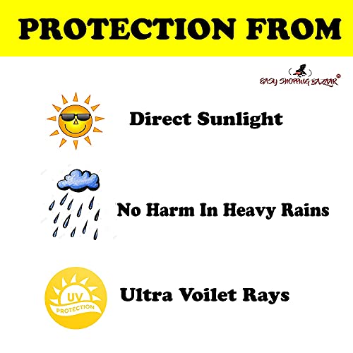 EasyShoppingBazaar Bird Net/Pigeon Net/Anti Bird Net UV Stabilized HDPE (with Clips & Tying Ropes) White 15Ply - 7 x 9 Ft