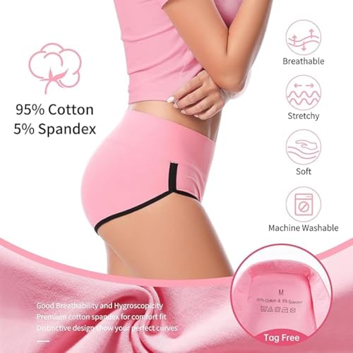Image of DIVING DEEP Cotton Underwear for Women, High Waist Panties for Women, Womens Brief Cotton Underwear, Women's Panties - (Pack of 4)